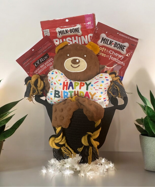 Happy Pup Birthday Gift Basket