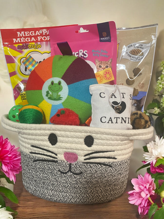 Purrfect Playtime Cat Gift Basket