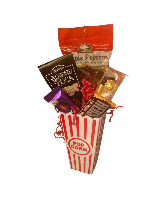Movie night snacks basket