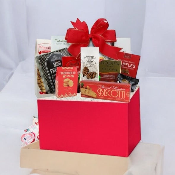 Red Holiday Gourmet Gift Box