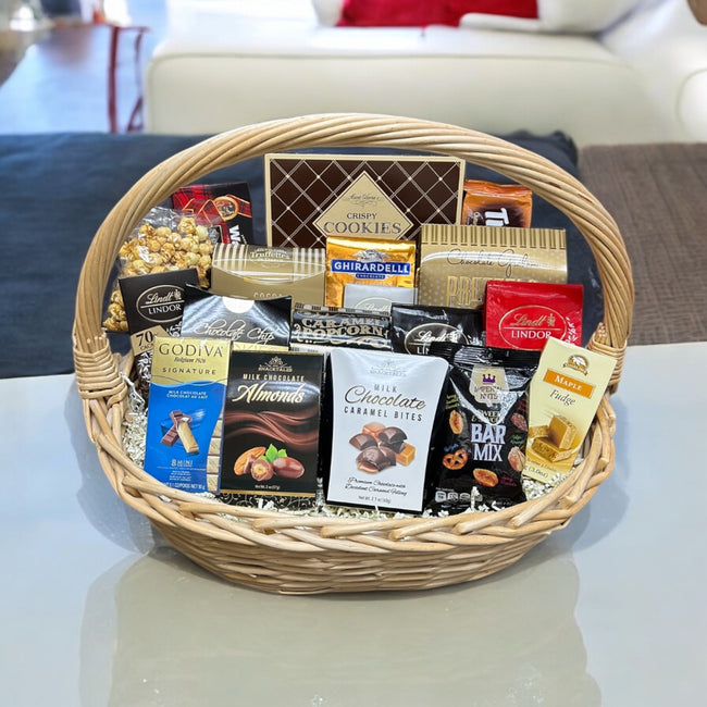 Deluxe Chocolate & Gourmet Treats Basket